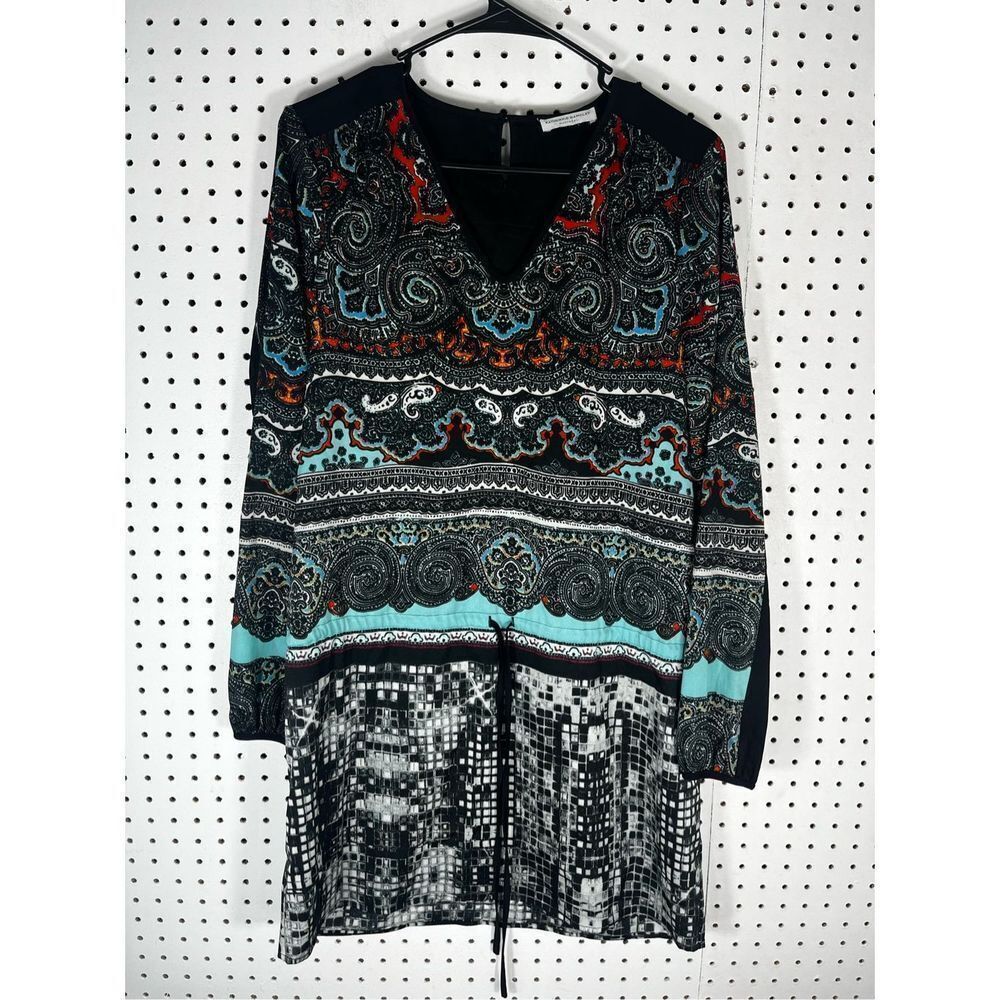 Katherine Barclay Black Multi Paisley V-Neck Tunic - Picture 1 of 6